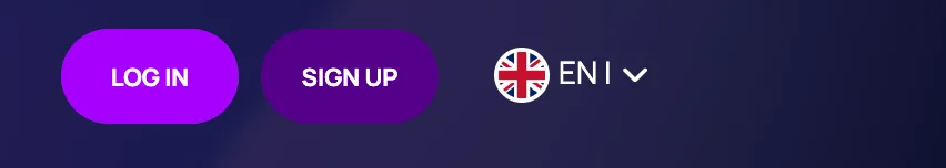 Log in and Sign up buttons on Betterwin Casino website.