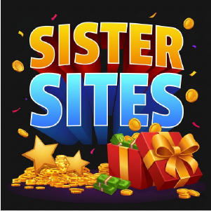 Big Win Box sister sites icon featuring colorful text with coins, stars, and gift boxes on a dark background.