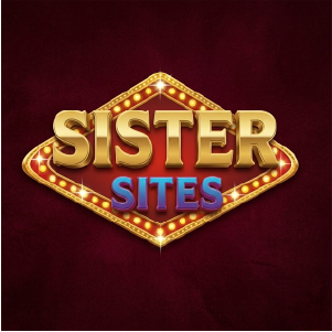 Win777 sister sites icon featuring gold marquee-style lettering with lights on a red background.